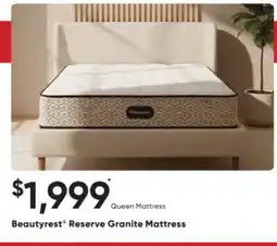 Sleep Country Beautyrest Reserve Granite Mattress offer