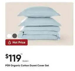 Sleep Country PÜR Organic Cotton Duvet Cover Set Queen offer