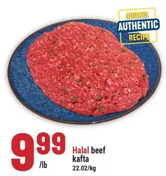Marché Adonis Halal beef kafta offer