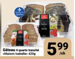 Pasquier Gâteau 4 quarts tranché Maison Isabelle offer