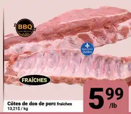 Pasquier Côtes de dos de porc fraîches offer