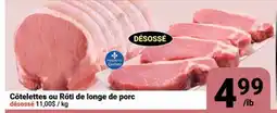 Pasquier Côtelettes ou Rôti de longe de porc offer