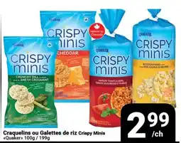 Pasquier Galettes de riz Crispy Minis Quaker offer