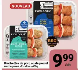 Pasquier Brochettes de porc ou de poulet avec légumes Exceldor offer