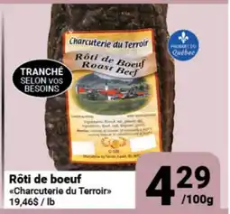 Pasquier Rôti de bœuf Charcuterie du Terroir offer