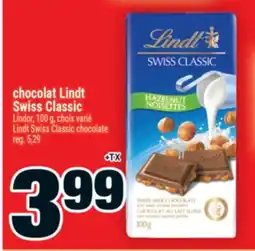 Super C chocolat Lindt Swiss Classic | Lindt Swiss Classic chocolate offer