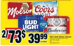 Super C bière Labatt, Molson, Sleeman | beer offer