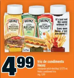 Super C trio de condiments Heinz | Heinz condiment trio offer