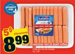 Super C saucisses porc et boeuf Lafleur | Lafleur pork and beef sausages offer