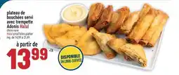 Marché Adonis PLATEAU DE BOUCHÉES SERVI AVEC TREMPETTE ADONIS HALAL | HALAL SMALL BITES PLATTER offer