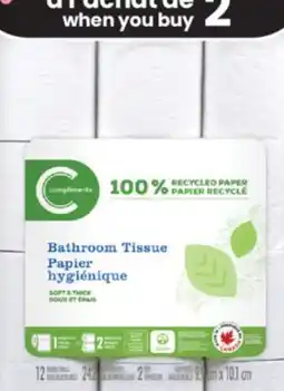 IGA COMPLIMENTS BATHROOM TISSUE offer