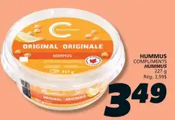 IGA COMPLIMENTS HUMMUS offer