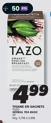 IGA TAZO HERBAL TEA BAGS offer