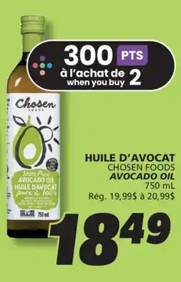IGA CHOSEN FOODS AVOCADO OIL offer