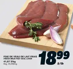 IGA FRESH MILK-FED VEAL LIVER offer