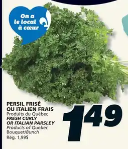 IGA FRESH CURLY OR ITALIAN PARSLEY offer