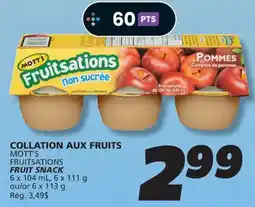 IGA MOTT'S FRUITSATIONS FRUIT SNACK offer