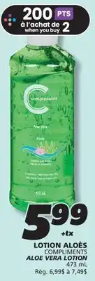 IGA COMPLIMENTS ALOE VERA LOTION offer