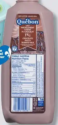 IGA QUÉBON PLANT-BASED YOGURT OR CHOCOLATE MILK offer