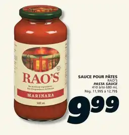 IGA RAO'S PASTA SAUCE offer