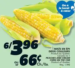IGA PEACHES AND CREAM CORN ON THE COB offer