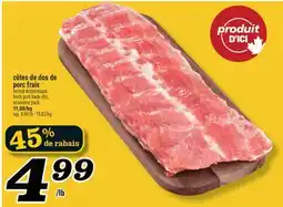 Marché Richelieu CÔTES DE DOS DE PORC FRAIS | FRESH PORK BACK RIBS, ECONOMIC PACK offer