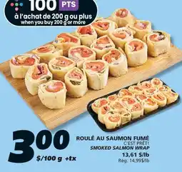 IGA C'EST PRÊT! SMOKED SALMON WRAP offer