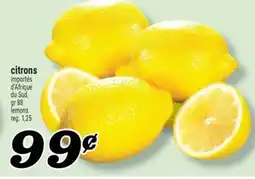 Marché Richelieu CITRONS | LEMONS offer