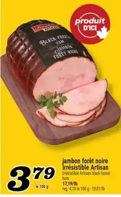 Marché Richelieu JAMBON FORÊT NOIRE IRRÉSISTIBLE ARTISAN | IRRÉSISTIBLE ARTISAN BLACK FOREST HAM offer