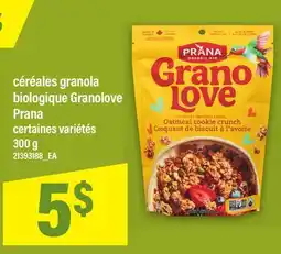 Maxi CÉRÉALES GRANOLA BIOLOGIQUE GRANOLOVE PRANA offer