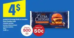 Maxi PRODUIT DE FROMAGE FONDU EN TRANCHES EXTRA CHEDDAR KRAFT | PROCESS CHEESE PRODUCT offer