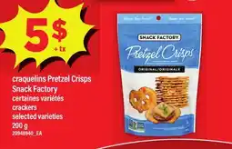 Maxi CRAQUELINS PRETZEL CRISPS SNACK FACTORY | CRACKERS offer