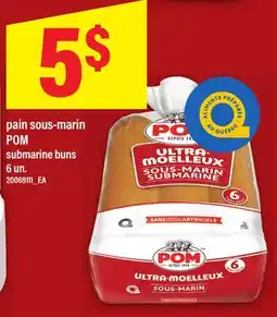 Maxi PAIN SOUS-MARIN POM | SUBMARINE BUNS, 6 UN offer