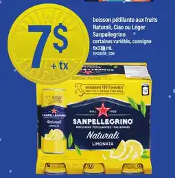 Maxi BOISSON PÉTILLANTE AUX FRUITS NATURALI, CIAO OU LÉGER SANPELLEGRINO offer