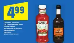 Maxi SAUCE WORCESTERSHIRE LEA & PERRINS OU CHILI HEINZ | WORCESTERSHIRE OR CHILI SAUCE, 284/455 ML offer