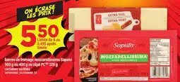 Maxi BARRES DE FROMAGE MOZZARELLISSIMA SAPUTO, 500 G OU, 400 G OU RÂPÉ PC, 320 G offer