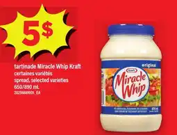 Maxi TARTINADE MIRACLE WHIP KRAFT | SPREAD, 650/890 ML offer