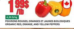 Marches Tau POIVRONS ROUGES, ORGANES ET JAUNES BIOLOGIQUES offer