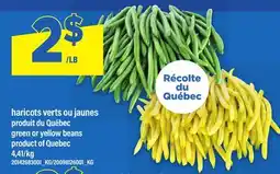 Maxi HARICOTS VERTS OU JAUNES | GREEN OR YELLOW BEANS offer