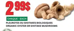 Marches Tau PLEUROTES OU SHIITAKES BIOLOGIQUES offer