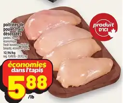 Metro POITRINES DE POULET FRAIS DÉSOSSÉES | FRESH BONELESS CHICKEN BREASTS, ECONOMIC PACK offer