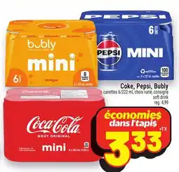 Metro COKE, PEPSI, BUBLY SOFT DRINK offer