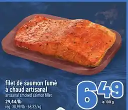 Metro FILET DE SAUMON FUMÉ À CHAUD ARTISANAL | ARTISANAL SMOKED SALMON FILLET offer