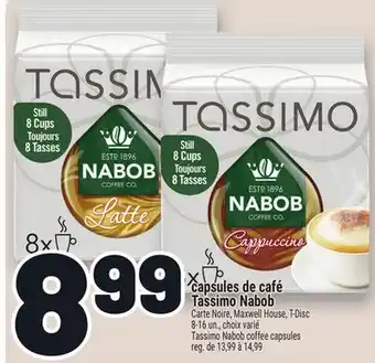 Metro CAPSULES DE CAFÉ TASSIMO NABOB | TASSIMO NABOB COFFEE CAPSULES offer
