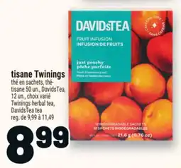 Metro TISANE TWININGS DAVIDSTEA | TWININGS HERBAL TEA DAVIDSTEA offer