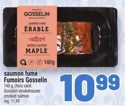Metro SAUMON FUMÉ FUMOIRS GOSSELIN | GOSSELIN SMOKEHOUSES SMOKED SALMON offer