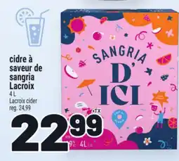 Metro CIDRE À SAVEUR DE SANGRIA LACROIX | LACROIX CIDER offer