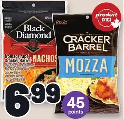 Metro FROMAGE RÂPÉ CRACKER BARREL, BLACK DIAMOND | CRACKER BARREL SHREDDED CHEESE offer