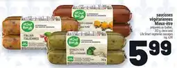 Metro SAUCISSES VÉGÉTARIENNES MIEUX-ÊTRE | LIFE SMART VEGETARIAN SAUSAGES offer