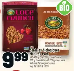 Metro CÉRÉALES BIOLOGIQUES NATURE'S PATH | NATURE'S PATH ORGANIC CEREAL offer